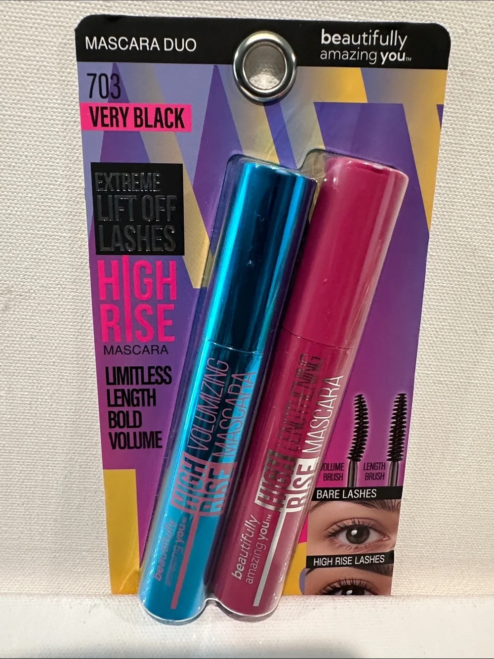 Beautifully Amazing You Very Black High Rise Lengthening, Volumizing Duo Mascara